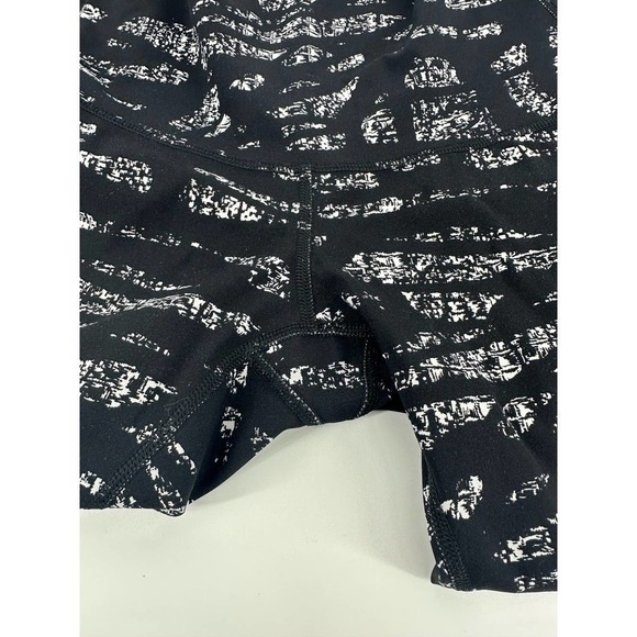Lululemon Wunder Under Crop Legging Tight (Hi-Rise) Graf Black White Size 6 - Picture 7 of 8